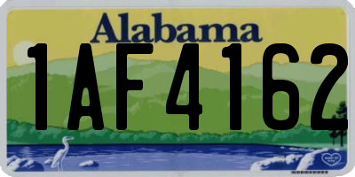 AL license plate 1AF4162