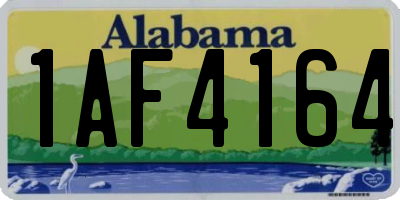 AL license plate 1AF4164