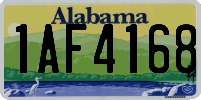 AL license plate 1AF4168
