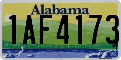 AL license plate 1AF4173