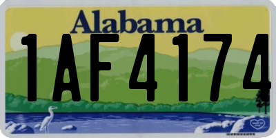 AL license plate 1AF4174