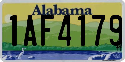 AL license plate 1AF4179