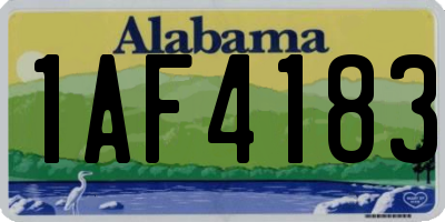 AL license plate 1AF4183