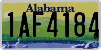 AL license plate 1AF4184