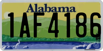 AL license plate 1AF4186