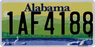 AL license plate 1AF4188