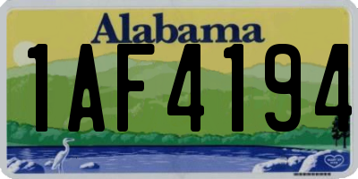 AL license plate 1AF4194