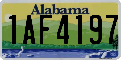 AL license plate 1AF4197