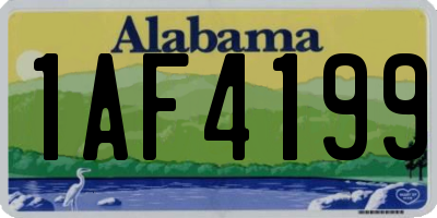 AL license plate 1AF4199