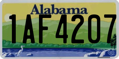 AL license plate 1AF4207