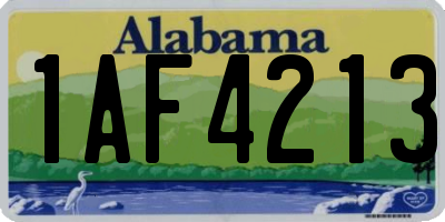 AL license plate 1AF4213