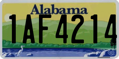 AL license plate 1AF4214