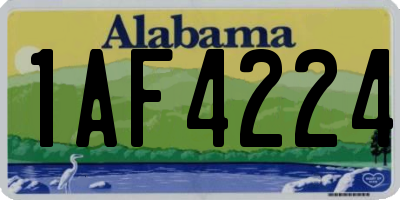 AL license plate 1AF4224