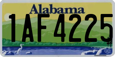 AL license plate 1AF4225