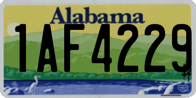 AL license plate 1AF4229