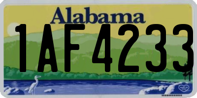AL license plate 1AF4233
