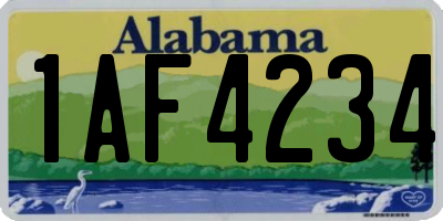 AL license plate 1AF4234