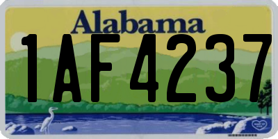 AL license plate 1AF4237