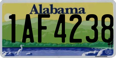 AL license plate 1AF4238