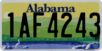 AL license plate 1AF4243