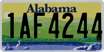 AL license plate 1AF4244