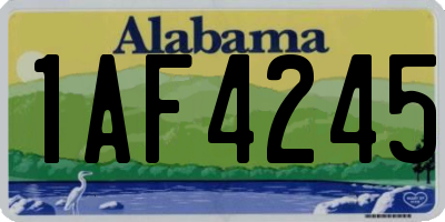 AL license plate 1AF4245