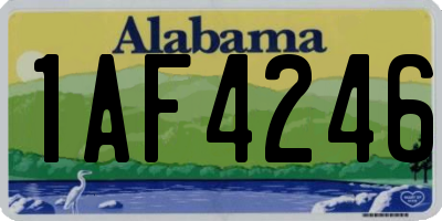 AL license plate 1AF4246