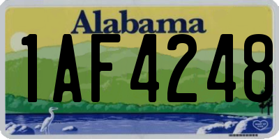 AL license plate 1AF4248