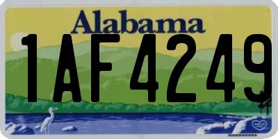 AL license plate 1AF4249