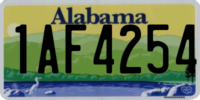 AL license plate 1AF4254