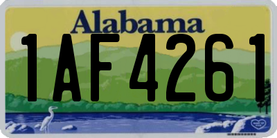AL license plate 1AF4261