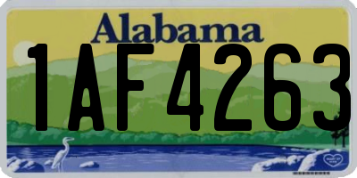 AL license plate 1AF4263