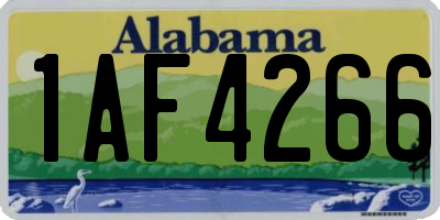 AL license plate 1AF4266