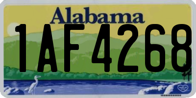 AL license plate 1AF4268