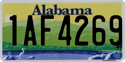 AL license plate 1AF4269