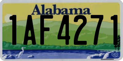 AL license plate 1AF4271