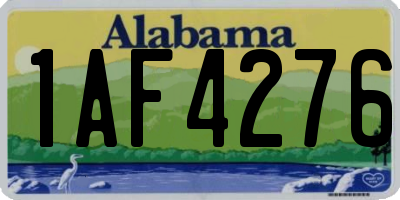 AL license plate 1AF4276