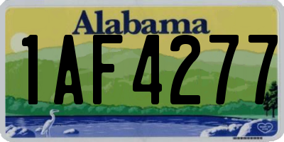 AL license plate 1AF4277
