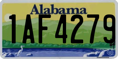 AL license plate 1AF4279