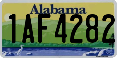 AL license plate 1AF4282