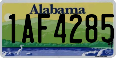 AL license plate 1AF4285