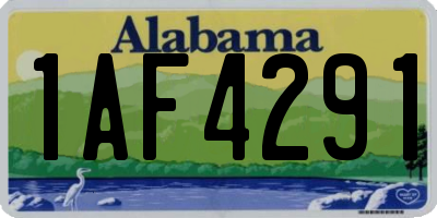 AL license plate 1AF4291