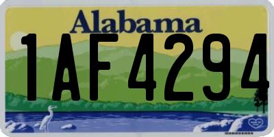 AL license plate 1AF4294