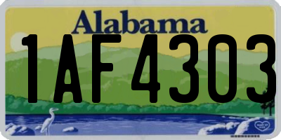 AL license plate 1AF4303