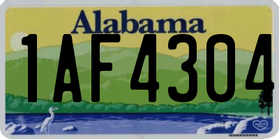 AL license plate 1AF4304