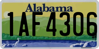 AL license plate 1AF4306