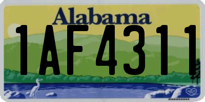 AL license plate 1AF4311