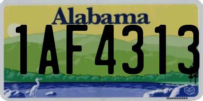 AL license plate 1AF4313