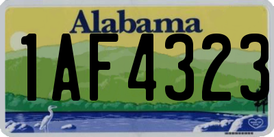 AL license plate 1AF4323