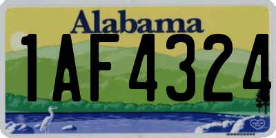 AL license plate 1AF4324